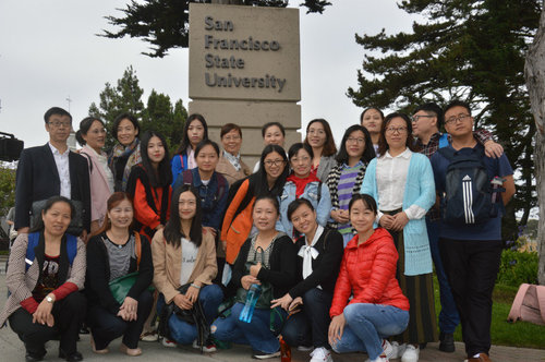 8.2018年23名英语教师赴旧金山州立大学培训合影